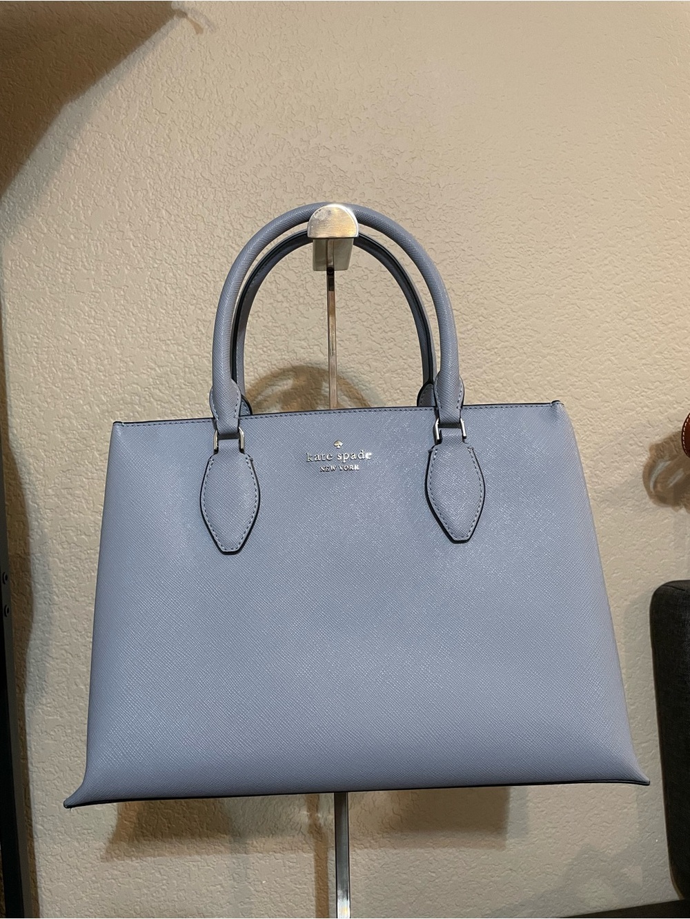 kate spade Light Blue Saffiano Leather Satchel